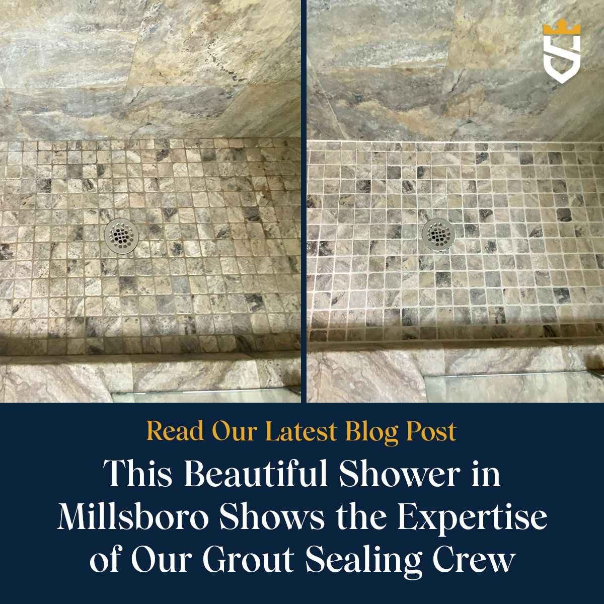 This Beautiful Shower in Millsboro Shows the Expertise of Our Grout Sealing Crew