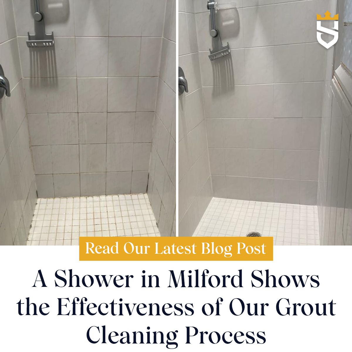 A Shower in Milford Shows the Effectiveness of Our Grout Cleaning Process